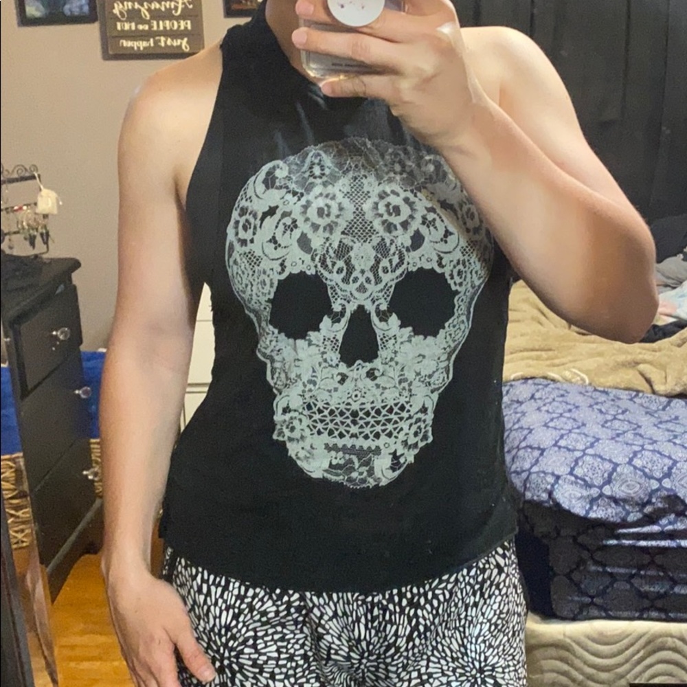 Thin, XS EXPRESS skull tank top